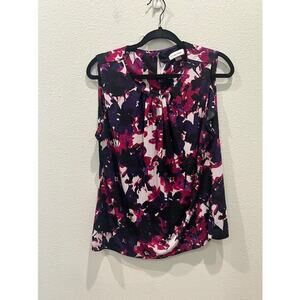 Calvin Klein Sleeveless Top Fushia, White, Purple and Black Size XL